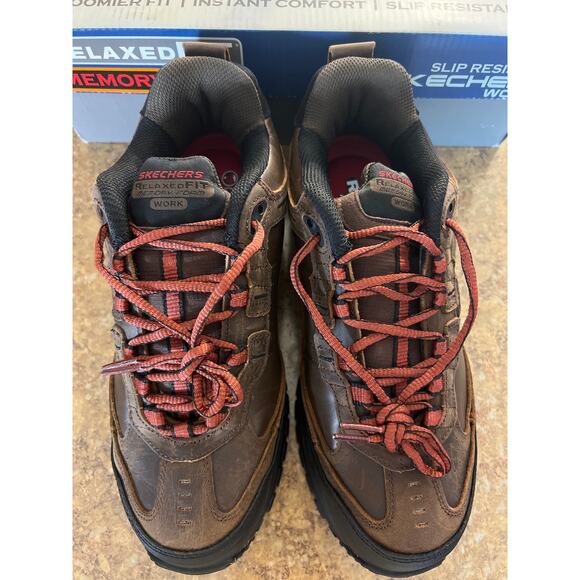 Skechers Work Boots Soft Stride Slip Resistant Constructor II Men's 7 WIDE - Picture 1 of 8